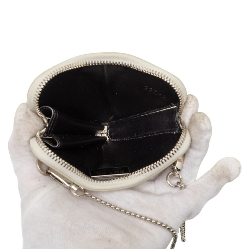 PRADA White Leather Shoulder Bag - Picture 4 of 6